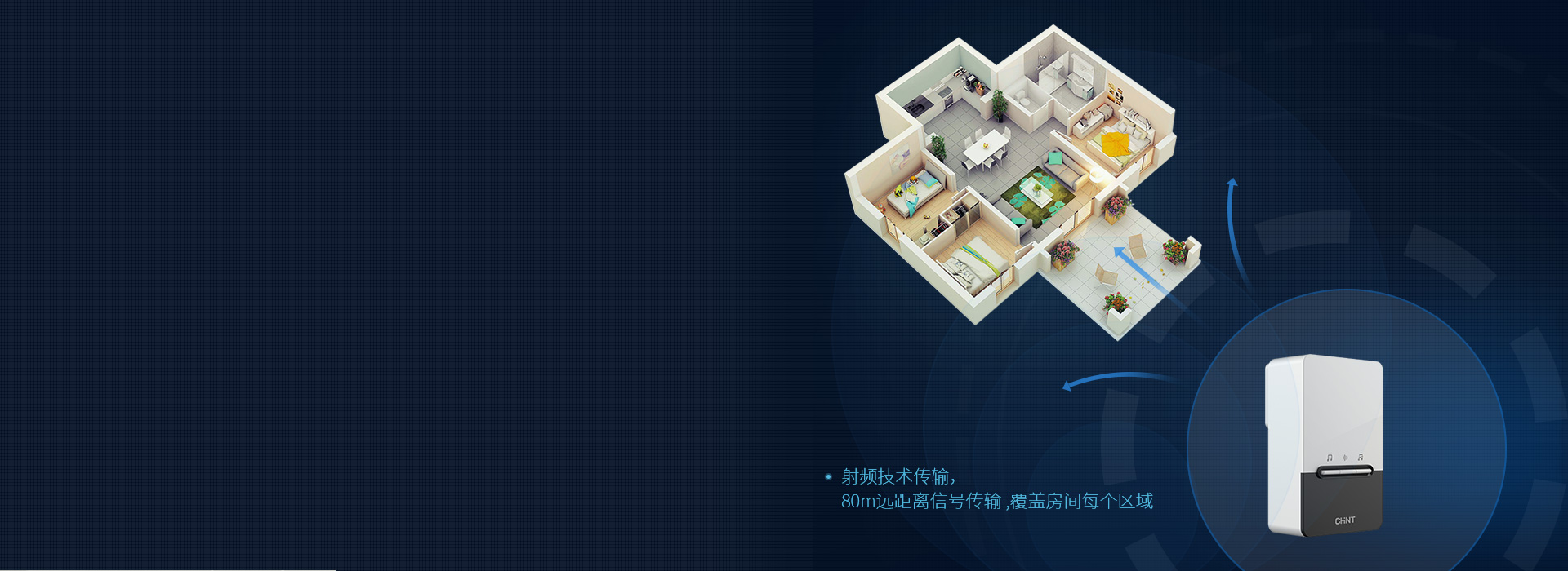 远距离感应，强穿透力
 正泰无线门铃采用...